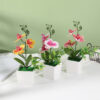 GROWSIR Pot Bunga Anggrek Aesthetic Artificial Phalaenopsis | Tanaman Hias Plastik Dekorasi Rumah Kantor Kamar TH031
