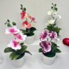 GROWSIR Pot Bunga Anggrek Artificial 26x12cm | Tanaman Hias Anggrek Plastik Dekorasi Rumah Meja Estetik TH046