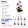 GROWSIR Pot Bunga Anggrek Artificial 26x12cm | Tanaman Hias Anggrek Plastik Dekorasi Rumah Meja Estetik TH046