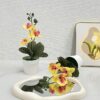 GROWSIR Pot Bunga Anggrek Artificial 26x12cm | Tanaman Hias Anggrek Plastik Dekorasi Rumah Meja Estetik TH046