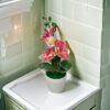 GROWSIR Pot Bunga Anggrek Artificial 26x12cm | Tanaman Hias Anggrek Plastik Dekorasi Rumah Meja Estetik TH046