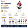 GROWSIR Pot Bunga Anggrek Artificial 26x12cm | Tanaman Hias Anggrek Plastik Dekorasi Rumah Meja Estetik TH046