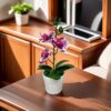 GROWSIR Pot Bunga Anggrek Artificial 26x12cm | Tanaman Hias Anggrek Plastik Dekorasi Rumah Meja Estetik TH046