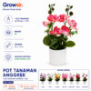 GROWSIR Pot Bunga Anggrek Artificial | Tanaman Hias Anggrek Plastik Dekorasi Rumah Meja Estetik TH049