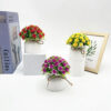 GROWSIR Pot Bunga Mawar Aesthetic Artificial 12x11cm | Tanaman Hias Plastik Realistis Dekorasi Rumah Meja Estetik TH042