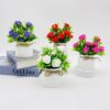 GROWSIR Pot Bunga Mawar Artificial Mini Aesthetic | Tanaman Hias Dekorasi Rumah Meja Estetik TH036