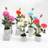 GROWSIR Pot Bunga Peony Artificial Aesthetic | Bunga Peony Plastik Tanaman Hias Dekorasi Meja & Ruangan | Bunga Artificial Premium TH033