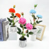 GROWSIR Pot Bunga Peony Artificial Aesthetic | Bunga Peony Plastik Tanaman Hias Dekorasi Meja & Ruangan | Bunga Artificial Premium TH033