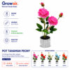GROWSIR Pot Bunga Peony Artificial Aesthetic | Bunga Peony Plastik Tanaman Hias Dekorasi Meja & Ruangan | Bunga Artificial Premium TH033