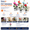 GROWSIR Pot Bunga Peony Artificial Aesthetic | Bunga Peony Plastik Tanaman Hias Dekorasi Meja & Ruangan | Bunga Artificial Premium TH033