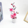 GROWSIR Pot Tanaman Bonsai Bunga Plum Artificial | Bonsai Bunga Plastik Mini Dekorasi Rumah Meja Aesthetic TH039