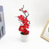 GROWSIR Pot Tanaman Bonsai Bunga Plum Artificial | Bonsai Bunga Plastik Mini Dekorasi Rumah Meja Aesthetic TH039