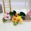 GROWSIR Pot Tanaman Bunga Anggrek Artificial Mini | Bunga Anggrek Plastik Phalaenopsis Dekorasi Rumah Aesthetic TH030