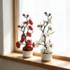 GROWSIR Pot Tanaman Bunga Plum Artificial | Bonsai Bunga Plum Plastik Dekorasi Rumah Meja Aesthetic TH034