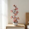 GROWSIR Pot Tanaman Bunga Plum Wintersweet Artificial | Bunga Plum Plastik Bonsai Mini Dekorasi Rumah Meja Aesthetic TH045