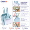 GROWSIR Set Sapu Pengki Mini Cocok untuk Mobil Meja Serbaguna Multifungsi | Mini Dustpan Set XY030