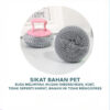 GROWSIR Sikat Kawat Spon PET Cuci Piring Panci Sabut Spons Sponge Dapur Serbaguna Gagang CF050