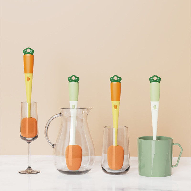 GROWSIR Sikat Pembersih Botol 3in1 Multifungsi | Brush Cuci Botol Gelas Sedotan Celah & Tutup | Spons & Silikon XY149
