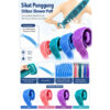 GROWSIR Sikat Punggung Silikon Shower Puff Spons Bath Mandi Scrub Alat Gosok Badan Scrubber Silicone XY001