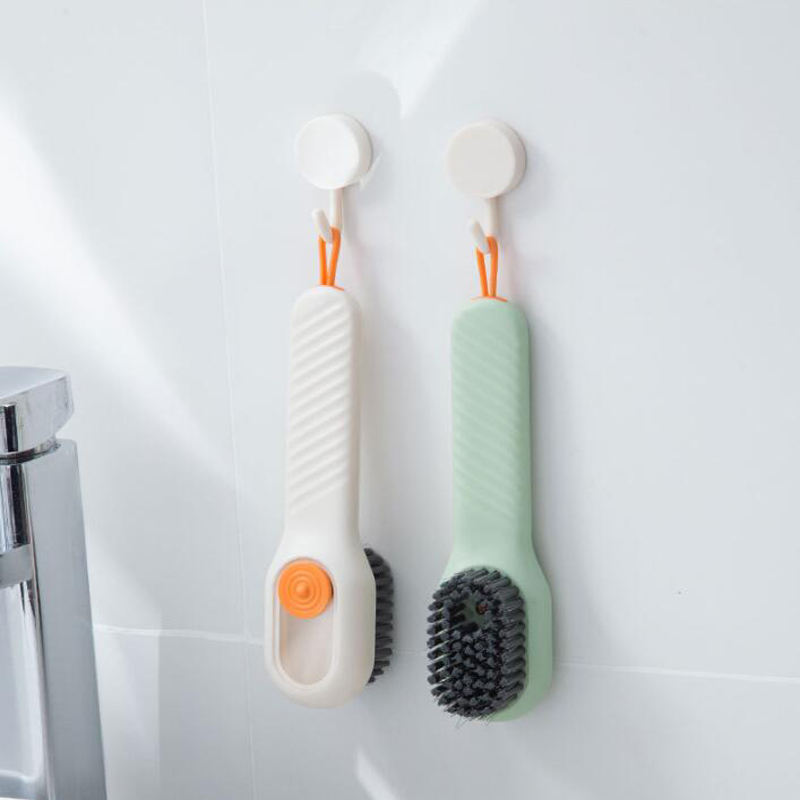 GROWSIR Sikat Sepatu Isi Sabun Otomatis Multifungsi Sikat Baju dengan Dispenser Sabun Cair Praktis