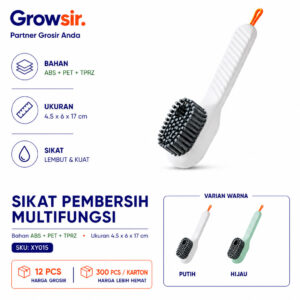 GROWSIR Sikat Sepatu Isi Sabun Otomatis Multifungsi Sikat Baju dengan Dispenser Sabun Cair Praktis