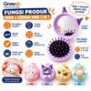 GROWSIR Sisir Cermin Mini 2in1 Cute lucu | Sisir Lipat Portable | Ringan 55g MZ015