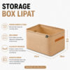GROWSIR Storage box Lipat kotak penyimpanan baju tahan air box baju mainan, pakaian dalam, pakaian box penyimpanan serbaguna XY070