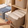 GROWSIR Storage box Lipat kotak penyimpanan baju tahan air box baju mainan, pakaian dalam, pakaian box penyimpanan serbaguna XY070