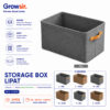 GROWSIR Storage box Lipat kotak penyimpanan baju tahan air box baju mainan, pakaian dalam, pakaian box penyimpanan serbaguna XY070