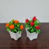 GROWSIR Tanaman Hias Artificial Pot Mini Plastik Aesthetic Buah Jeruk Delima Cabai Dekorasi Rumah Estetik TH018