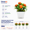 GROWSIR Tanaman Hias Artificial Pot Mini Plastik Aesthetic Buah Jeruk Delima Cabai Dekorasi Rumah Estetik TH018