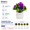 GROWSIR Tanaman Hias Plastik Aesthetic Mini Vas Bunga Hiasan Ruang Tamu Estetik TH001