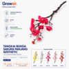 GROWSIR Tangkai Bunga Plum Panjang Plastik Aesthetic Dekorasi Hiasan Rumah Wedding Estetik TH021