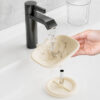 GROWSIR Tempat Sabun Wastafel Berdiri dengan Drainase | Rak Sabun Mewah Elegan Cuci Tangan Hemat Tempat | Soap Dish Multifungsi XY150
