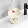 GROWSIR Tempat Sabun Wastafel Berdiri dengan Drainase | Rak Sabun Mewah Elegan Cuci Tangan Hemat Tempat | Soap Dish Multifungsi XY150