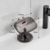 GROWSIR Tempat Sabun Wastafel Berdiri dengan Drainase | Rak Sabun Mewah Elegan Cuci Tangan Hemat Tempat | Soap Dish Multifungsi XY150