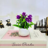 GROWSIR Vas Bunga Mawar Artificial Plastik Mini Tanaman Hias Aesthetic Mini Pot Rose Hiasan Estetik TH013
