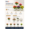 GROWSIR Vas Bunga Mawar Artificial Plastik Mini Tanaman Hias Aesthetic Mini Pot Rose Hiasan Estetik TH013