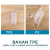 GROWSIR x HIGI Sarung Tangan TPE 100 pcs Sekali Pakai Sarung Tangan Plastik Pembersih Rumah Tangga Bebas Latex Hand Gloves Higienis Steril HG-001
