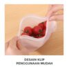 GROWSIR Ziplock Silikon Food Grade BPA FREE Pouch Penyimpanan Kulkas Silicone Anti Bocor Kedap Udara